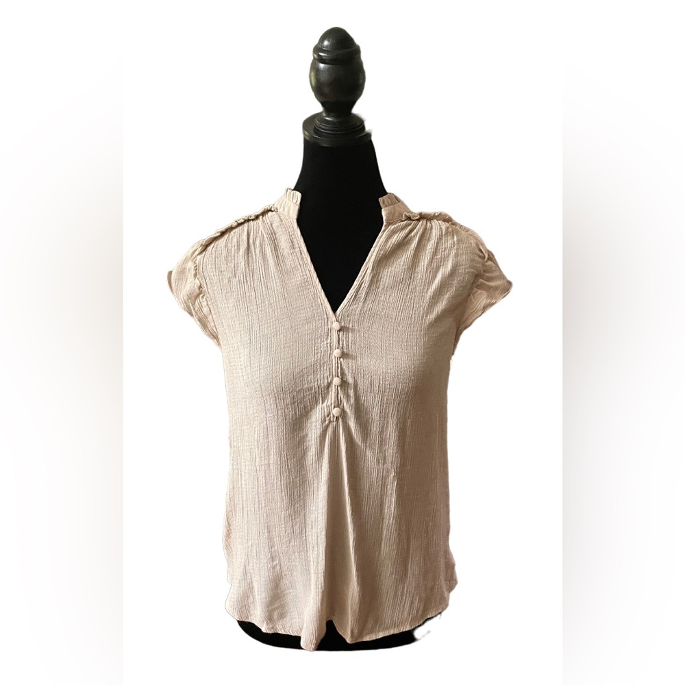 Mine: Cream Tan Blouse